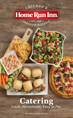 Catering Menu - Home Run Inn