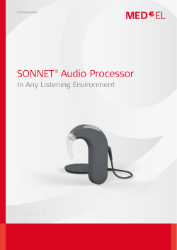 SONNET &reg; Audio Processor