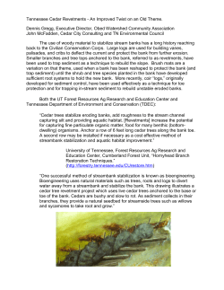Tennessee Cedar Revetments - Tennessee Environmental Council