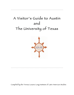 Guide to Austin and UT - UT College of Liberal Arts