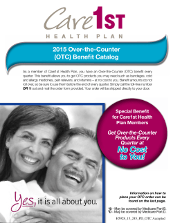 (OTC) Benefit Catalog
