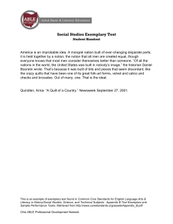 Social Studies Exemplary Text