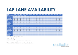 lap lane availability - East Keilor Leisure Centre