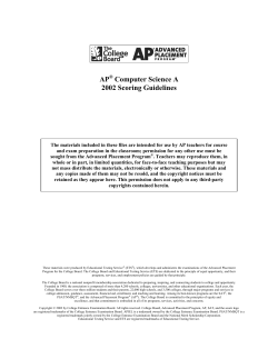 2002 AP Computer Science A Scoring Guidelines