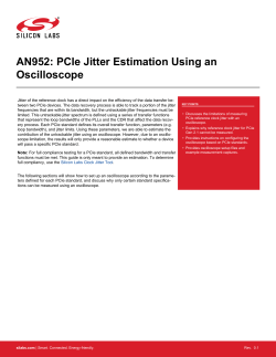 AN952: PCIe Jitter Estimation Using an Oscilloscope