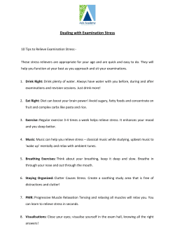 Dealing with Examination Stress