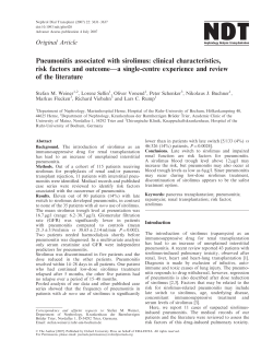 Pneumonitis associated with sirolimus
