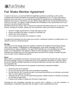 Fair Shake Member Agreement