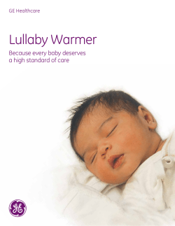 Lullaby Warmer - GE Healthcare