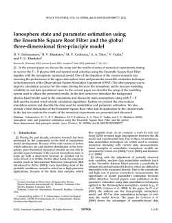 Ionosphere state and parameter estimation using the