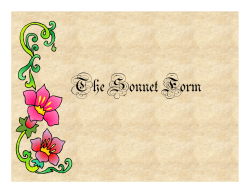 The Sonnet Form PPTpdf