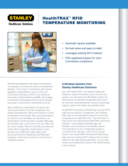 HealthTRAX™ RFID TEMPERATURE MONITORING