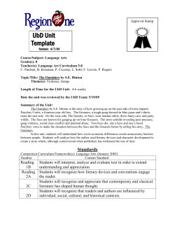 The Outsiders - Region 1 School District