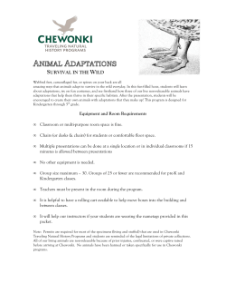 Animal Adaptations - Traveling Natural History Program