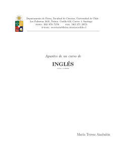 INGL&acute;ES - Departamento de F&iacute;sica.