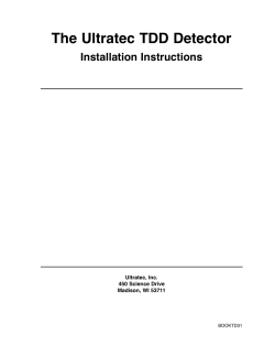 The Ultratec TDD Detector
