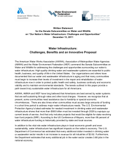 AWWA Statement to Senate Committee