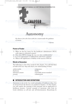 CHAPTER 2 Autonomy