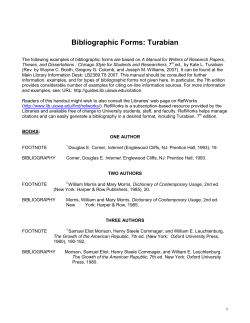 Bibliographic Forms: Turabian - The University of Iowa Libraries