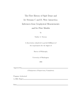 The Flow History of Siple Dome and Ice Streams C and D, West