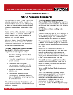 OSHA Asbestos Standards