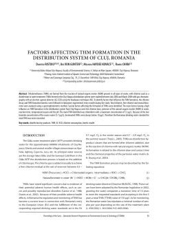 Factors aFFecting tHM ForMation in tHe Distribution