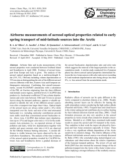 Airborne measurements of aerosol optical properties related to early