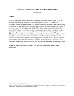 Challenges to wastewater reuse in the Middle East