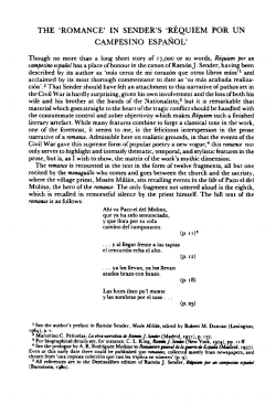 the romance` in sender`s requiem por un