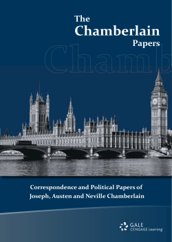 Chamberlain - gale.cengage.co.uk