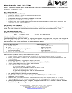 Fiber: Powerful Foods Full of Fiber