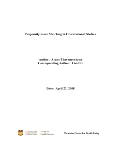 Definition of a Propensity Score: