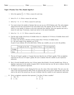 Topic 1 Practice Test