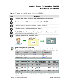 Loading School Pictures into BCeSIS Quick Reference Guide