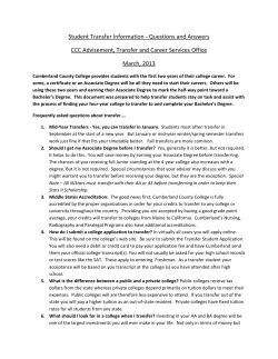 F.A.Q.s - Cumberland County College