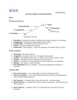 FICTION TERMS AND DEFINITIONS PLOT The Classical Plot Line 4