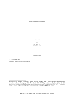 Institutional industry herding Nicole Choi and Richard W. Sias