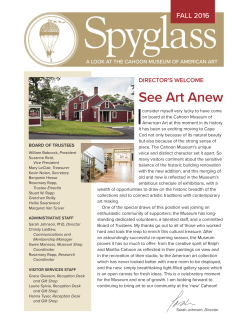 2016 Fall Spyglass - Cahoon Museum of American Art