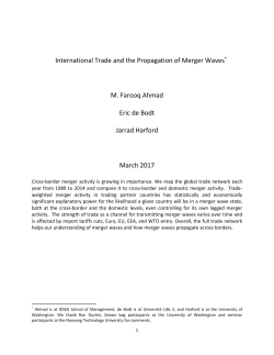 International Trade and the Propagation of Merger Waves* M