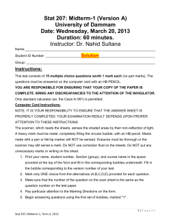 Stat 207: Midterm-1 - Math @ McMaster University
