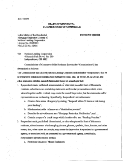 27114MPB STATE OF MINNESOTA COMMISSIONER OF