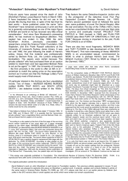 "Vivisection": Schoolboy "John Wyndham"`s First