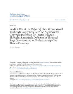 "And if it Wasn`t For Me[rrick], Then Where Would You be Ms. Gypsy