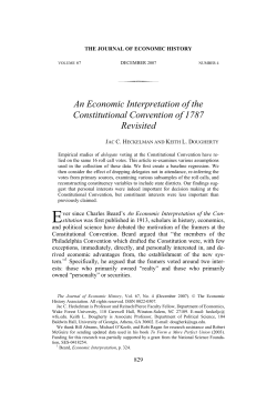 An Economic Interpretation of the Constitutional Convention of 1787