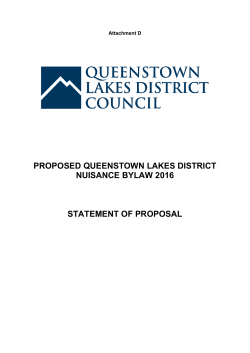Statement of Proposal - Queenstown Lakes District Council