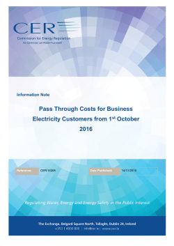 CER 16312 Pass through costs for business electricity customers