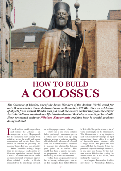 a colossus - Society for the Promotion of Hellenic Studies
