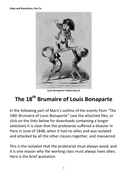 05c The 18th BRUMAIRE of Louis Bonaparte