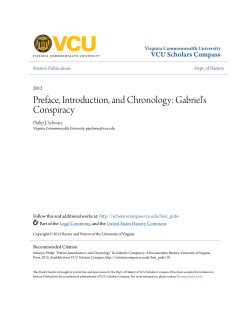 Preface, Introduction, and Chronology: Gabriel`s Conspiracy