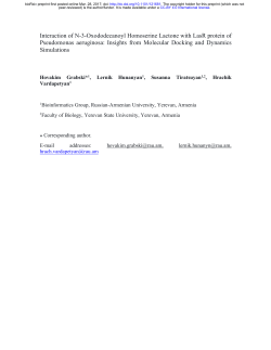 Interaction Of N-3-Oxododecanoyl Homoserine Lactone